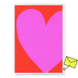 Deli Cards Grußkarte "Purple heart" | Schöne Klappkarte für Verliebte