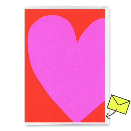 Deli Cards Grußkarte "Purple heart" | Schöne Klappkarte für Verliebte
