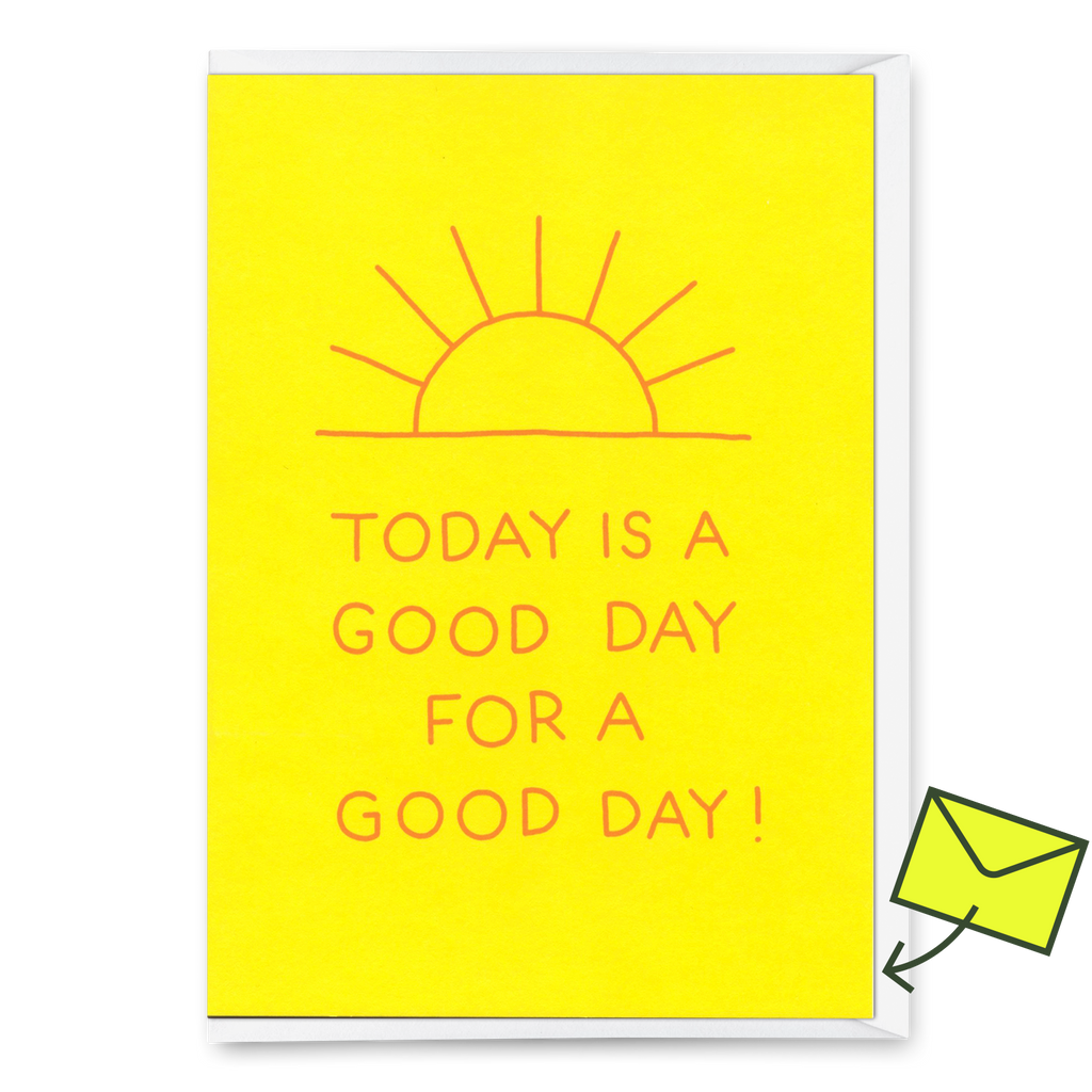 Deli Cards Grußkarte "Good day" | Coole Klappkarte mit Spruch für jeden Anlass