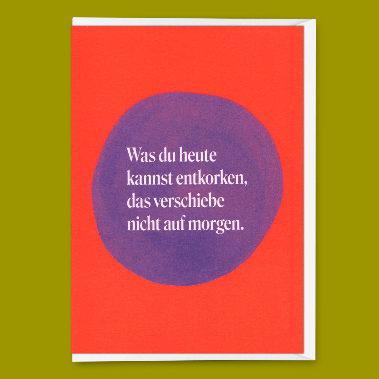 Deli Cards Grußkarte "Entkorken Klecks" | Lustige Klappkarte mit Spruch für jeden Anlass