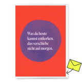 Deli Cards Grußkarte "Entkorken Klecks" | Lustige Klappkarte mit Spruch für jeden Anlass
