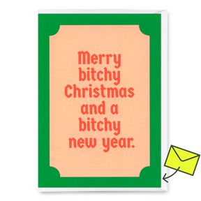 Deli Cards Grußkarte "Bitchy christmas" | Lustige Klappkarte mit Spruch zu Weihnachten