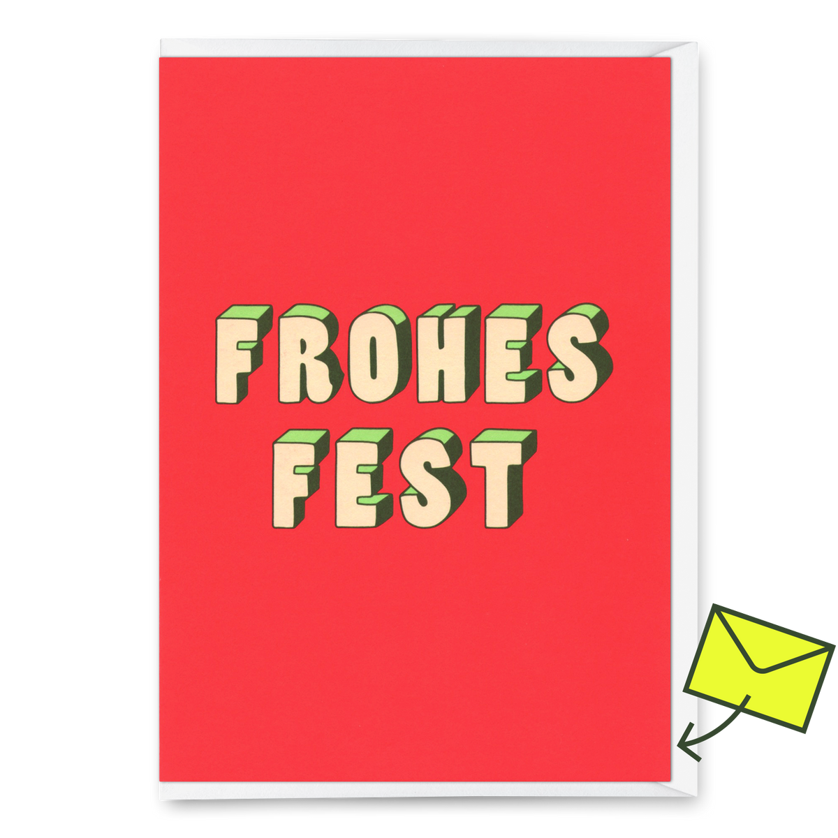 Deli Cards Grußkarte "Frohes Fest 3D" | Coole Klappkarte zu Weihnachten