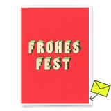 Deli Cards Grußkarte "Frohes Fest 3D" | Coole Klappkarte zu Weihnachten