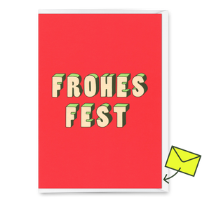 Deli Cards Grußkarte "Frohes Fest 3D" | Coole Klappkarte zu Weihnachten