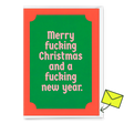 Deli Cards Grußkarte "Fucking Xmas" | Lustige Klappkarte mit Spruch zu Weihnachten