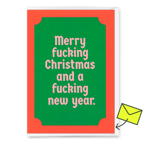 Deli Cards Grußkarte "Fucking Xmas" | Lustige Klappkarte mit Spruch zu Weihnachten