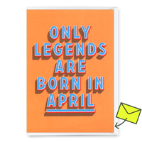 Deli Cards Grußkarte "Legends April" | Coole Klappkarte mit Spruch zum Geburtstag