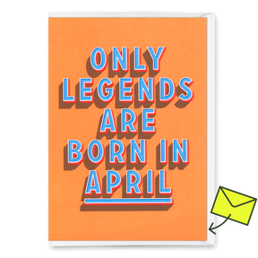 Deli Cards Grußkarte "Legends April" | Coole Klappkarte mit Spruch zum Geburtstag