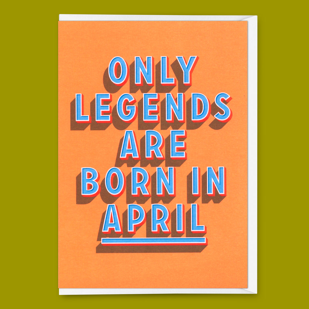 Deli Cards Grußkarte "Legends April" | Coole Klappkarte mit Spruch zum Geburtstag