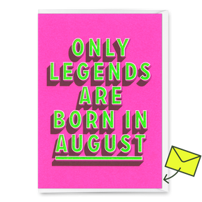 Deli Cards Grußkarte "Legends August" | Coole Klappkarte mit Spruch zum Geburtstag