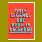 Deli Cards Grußkarte "Legends December" | Coole Klappkarte mit Spruch zum Geburtstag
