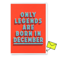 Deli Cards Grußkarte "Legends December" | Coole Klappkarte mit Spruch zum Geburtstag