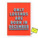 Deli Cards Grußkarte "Legends December" | Coole Klappkarte mit Spruch zum Geburtstag