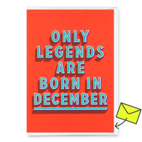 Deli Cards Grußkarte "Legends December" | Coole Klappkarte mit Spruch zum Geburtstag