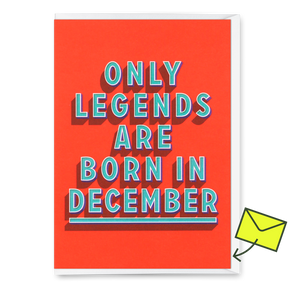 Deli Cards Grußkarte "Legends December" | Coole Klappkarte mit Spruch zum Geburtstag