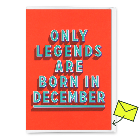 Deli Cards Grußkarte "Legends December" | Coole Klappkarte mit Spruch zum Geburtstag