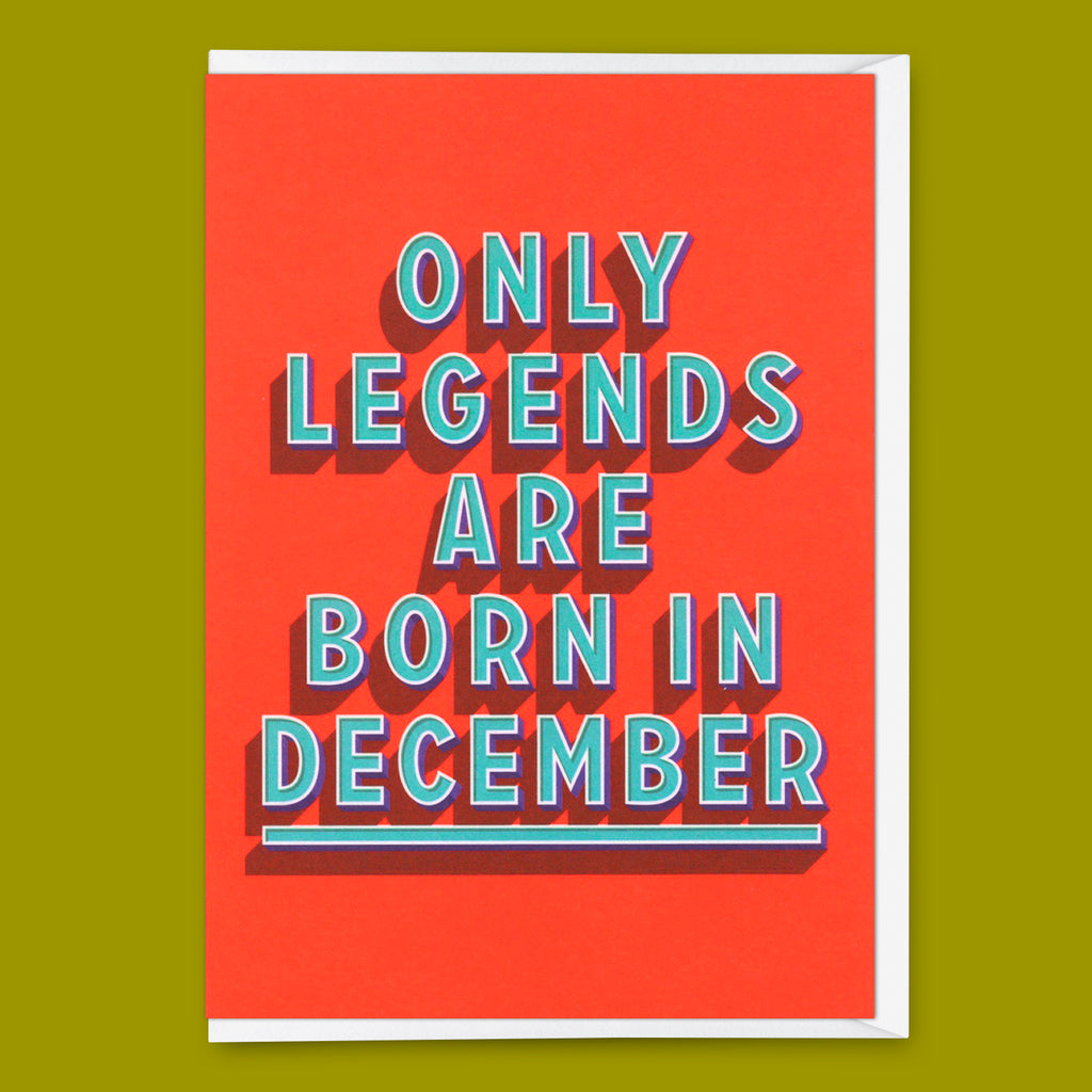 Deli Cards Grußkarte "Legends December" | Coole Klappkarte mit Spruch zum Geburtstag