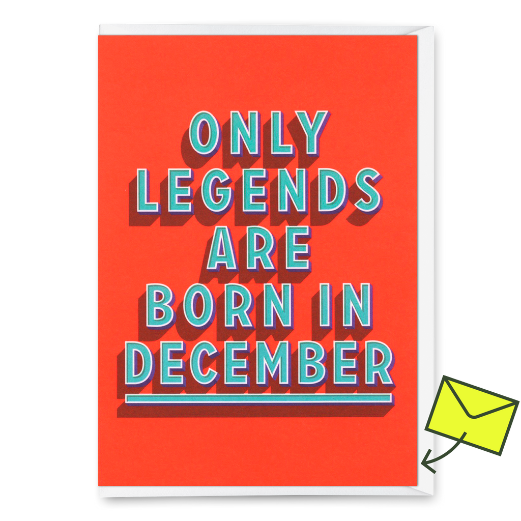 Deli Cards Grußkarte "Legends December" | Coole Klappkarte mit Spruch zum Geburtstag