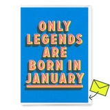Deli Cards Grußkarte "Legends January" | Coole Klappkarte mit Spruch zum Geburtstag