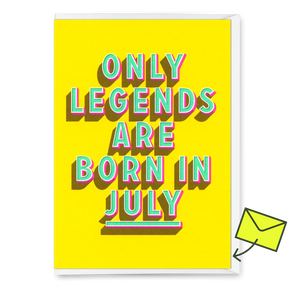 Deli Cards Grußkarte "Legends July" | Coole Klappkarte mit Spruch zum Geburtstag