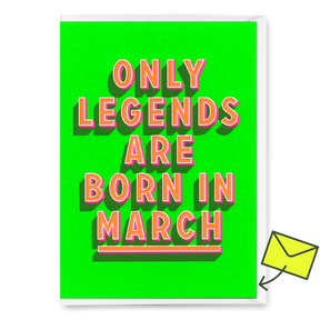 Deli Cards Grußkarte "Legends March" | Coole Klappkarte mit Spruch zum Geburtstag