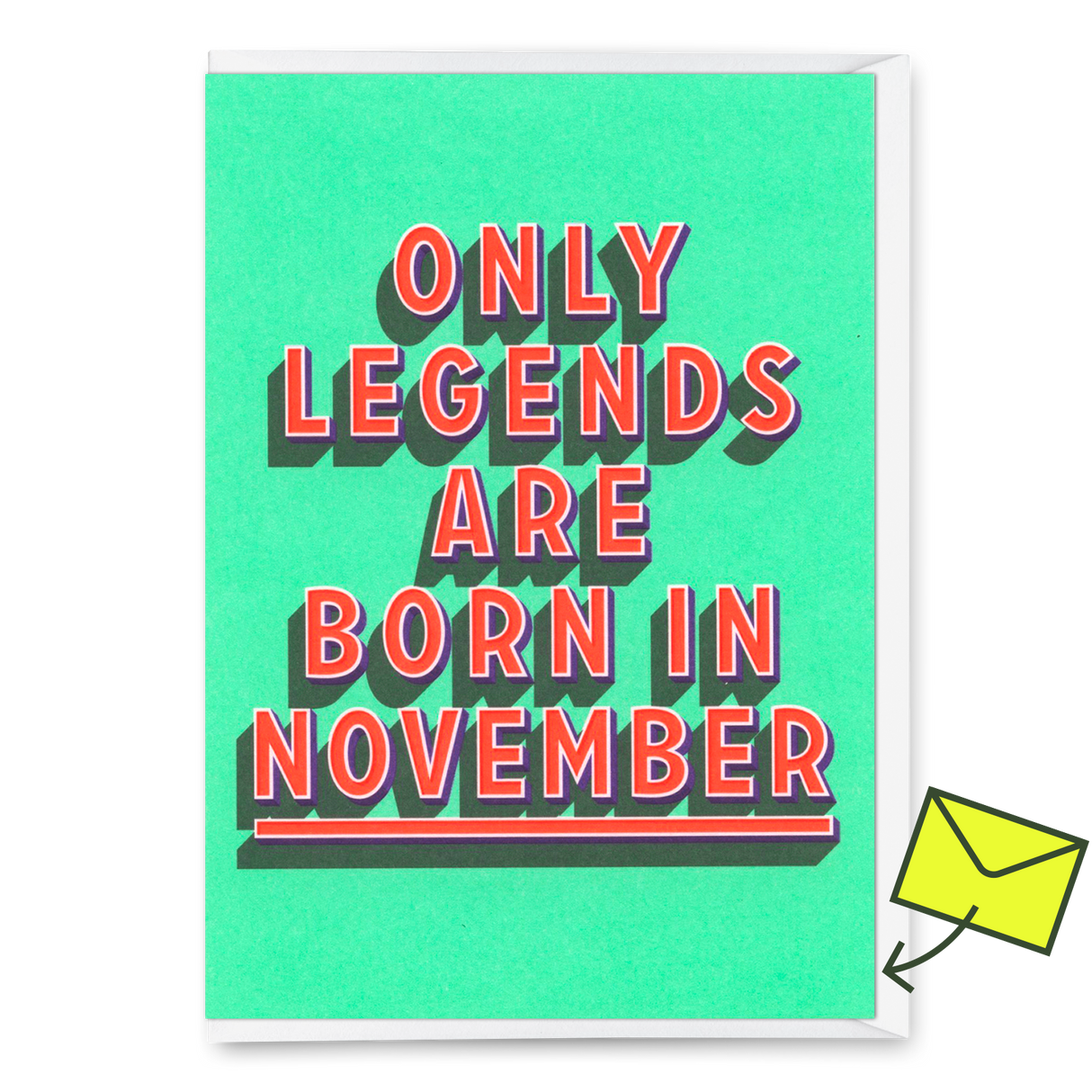 Deli Cards Grußkarte "Legends November" | Coole Klappkarte mit Spruch zum Geburtstag