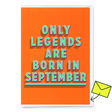 Deli Cards Grußkarte "Legends September" | Coole Klappkarte mit Spruch zum Geburtstag