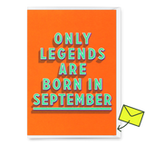 Deli Cards Grußkarte "Legends September" | Coole Klappkarte mit Spruch zum Geburtstag