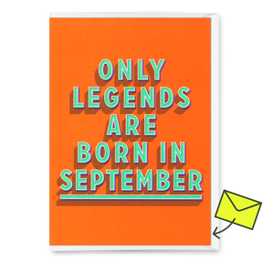 Deli Cards Grußkarte "Legends September" | Coole Klappkarte mit Spruch zum Geburtstag