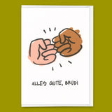 Deli Cards Grußkarte "Alles Gute Brudi" | Coole Klappkarte für jeden Anlass
