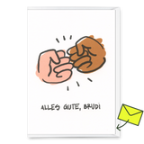 Deli Cards Grußkarte "Alles Gute Brudi" | Coole Klappkarte für jeden Anlass