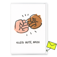 Deli Cards Grußkarte "Alles Gute Brudi" | Coole Klappkarte für jeden Anlass
