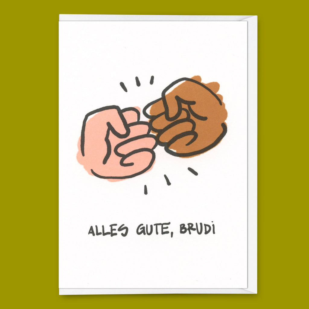 Deli Cards Grußkarte "Alles Gute Brudi" | Coole Klappkarte für jeden Anlass