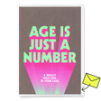 Deli Cards Grußkarte "Age is just a number" | Lustige Klappkarte mit Spruch zum Geburtstag