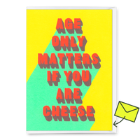 Deli Cards Grußkarte "Cheese" | Lustige Klappkarte mit Spruch zum Geburtstag