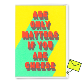 Deli Cards Grußkarte "Cheese" | Lustige Klappkarte mit Spruch zum Geburtstag