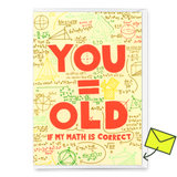 Deli Cards Grußkarte "You = Old" | Lustige Klappkarte zum Geburtstag