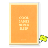 Deli Cards Grußkarte "Cool babies never sleep" | Lustige Klappkarte mit Spruch zur Geburt