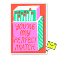 Deli Cards Grußkarte "Perfect Match" | Besondere Klappkarte für Verliebte