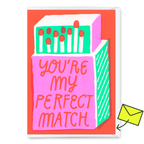 Deli Cards Grußkarte "Perfect Match" | Besondere Klappkarte für Verliebte