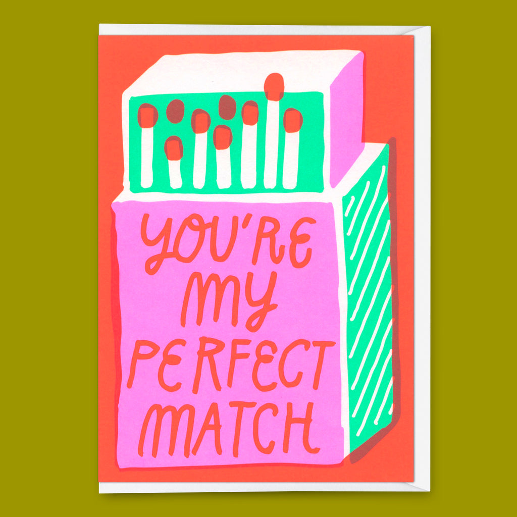 Deli Cards Grußkarte "Perfect Match" | Besondere Klappkarte für Verliebte