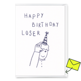 Deli Cards Grußkarte "Happy Birthday Loser" | Lustige Klappkarte zum Geburtstag