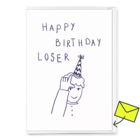 Deli Cards Grußkarte "Happy Birthday Loser" | Lustige Klappkarte zum Geburtstag