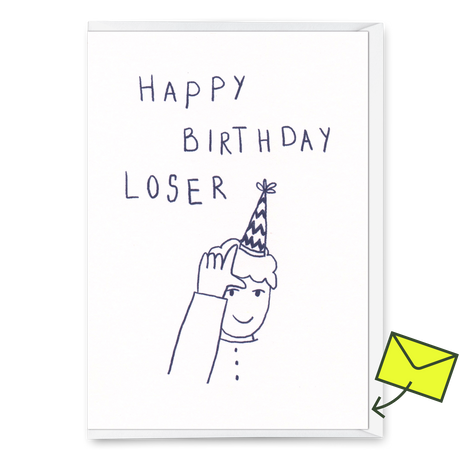 Deli Cards Grußkarte "Happy Birthday Loser" | Lustige Klappkarte zum Geburtstag