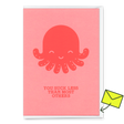 Deli Cards Grußkarte "You suck less Octopus" | Lustige Klappkarte mit Spruch