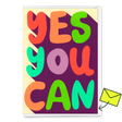 Deli Cards Grußkarte "Yes you can" | Besondere Klappkarte mit Spruch