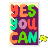 Deli Cards Grußkarte "Yes you can" | Besondere Klappkarte mit Spruch