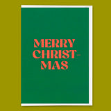 Deli Cards Grußkarte "Merry Christmas Grün" | Schöne Klappkarte zu Weihnachten