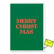 Deli Cards Grußkarte "Merry Christmas Grün" | Schöne Klappkarte zu Weihnachten
